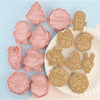 Bộ khuôn nhấn cookie Noel