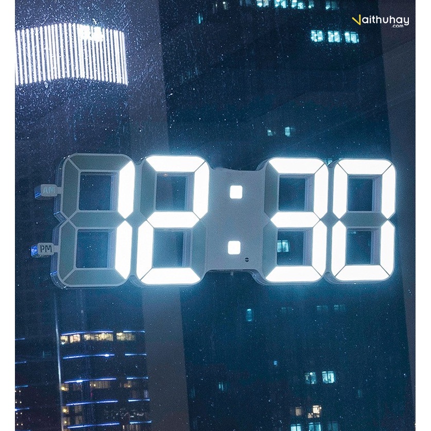 Đồng Hồ Led Trang Trí Smart Clock 3D Để Bàn Thông Minh Vaithuhay