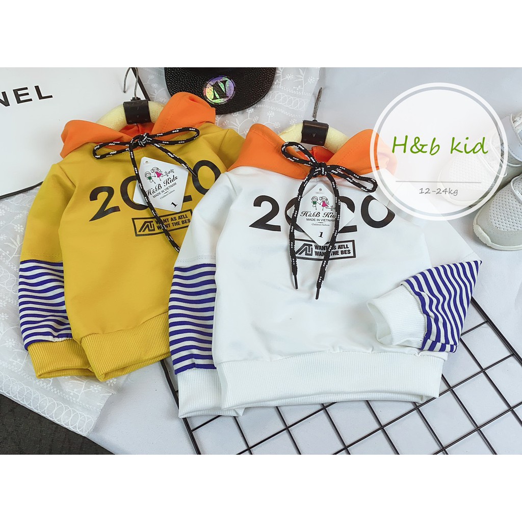 ÁO MŨ HOODIE PHỒI MÀU CỰC ĐẸP CHO BÉ TRAI, BÉ GÁI V129 - NAMKIDSHOP