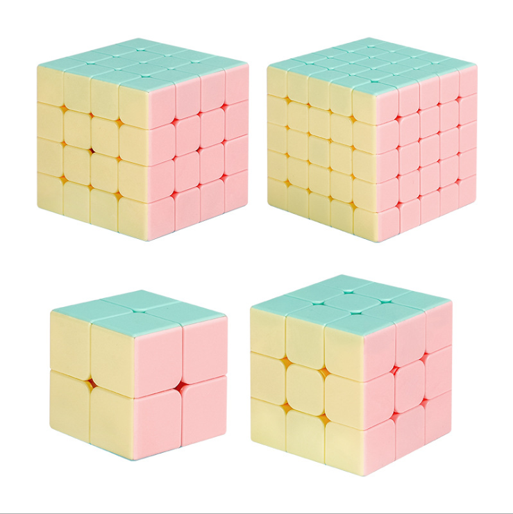 Khối rubik ma thuật không miếng dán màu macaron kích thước 5x5x5 / 4x4x4 / 3x3x3 / 2x2x2