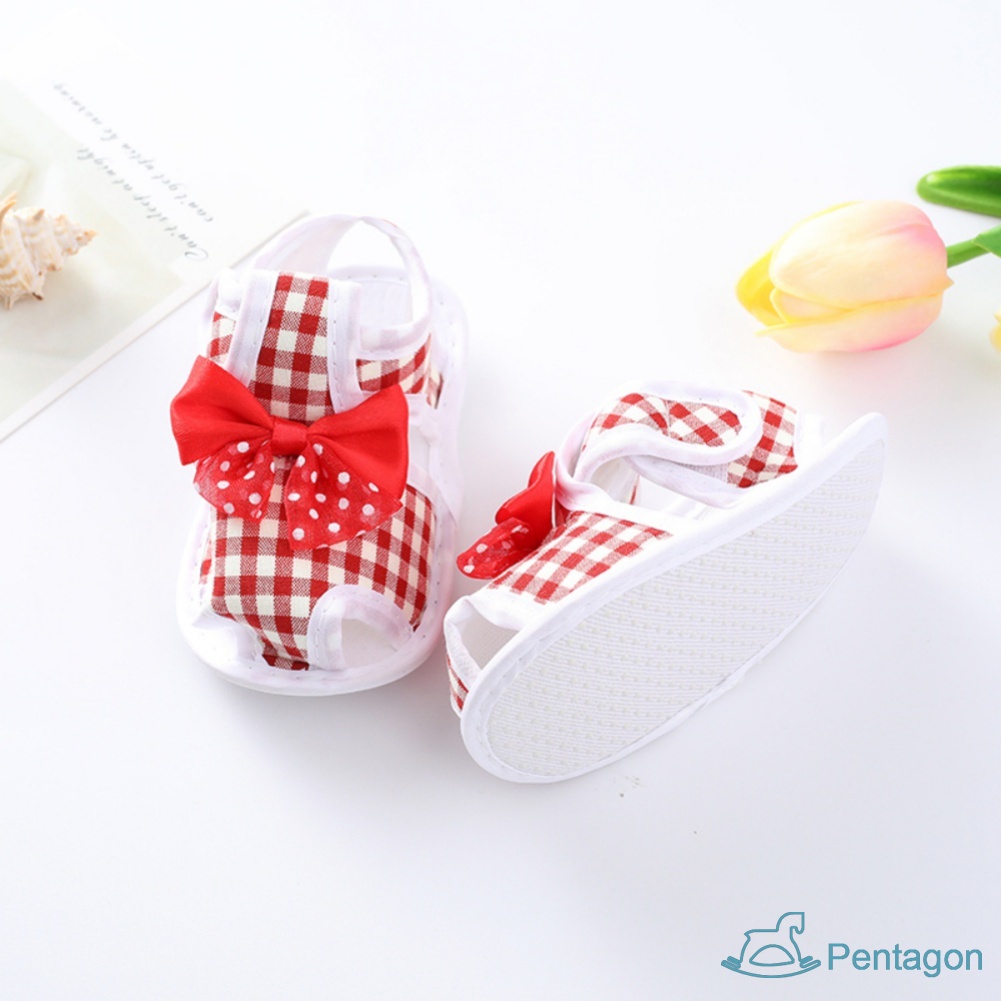 Xăng đan Cotton Chống Trượt Đính Hoa Dễ Thương Dành Cho Bé Gái 0-12 Tháng Tuổi