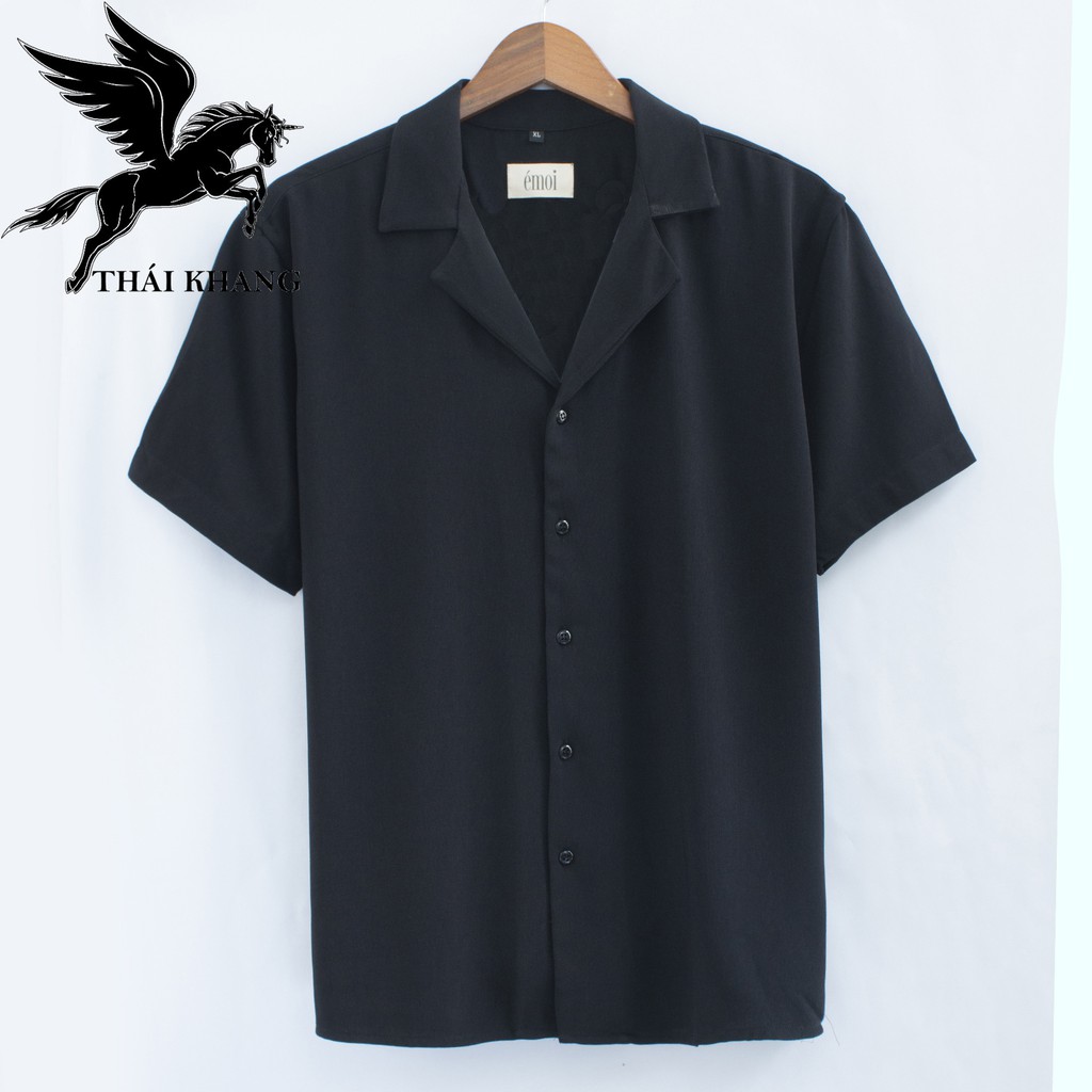 Áo sơ mi cổ vest cao cấp vải lụa mềm loại áo sơ mi unisex cả nam và nữ bán shop ASCV01