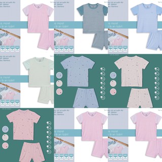 Bu bamboo Bộ cộc tay Bu chất bamboo sợi tre cài vai 2020