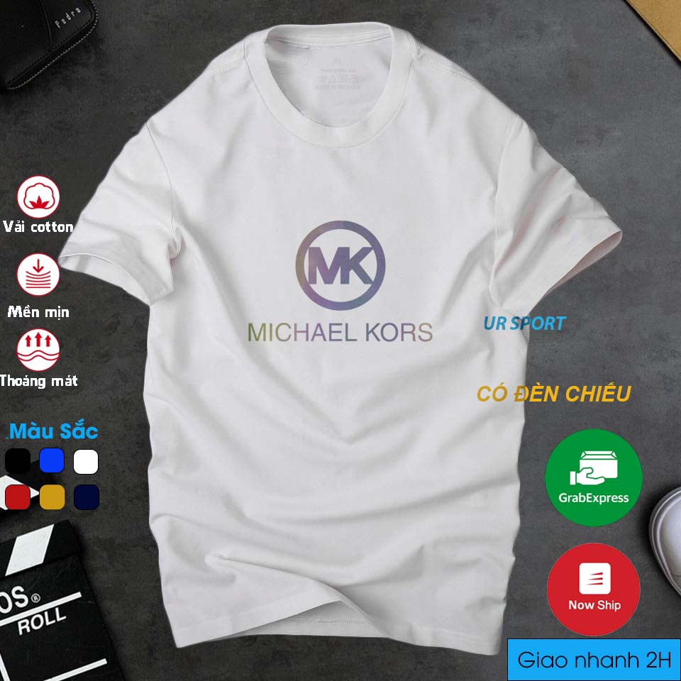 Áo thun nam cổ tròn MKors phản quang 7 màu cá tính, chất vải cotton 4 chiều cao cấp thoáng mát
