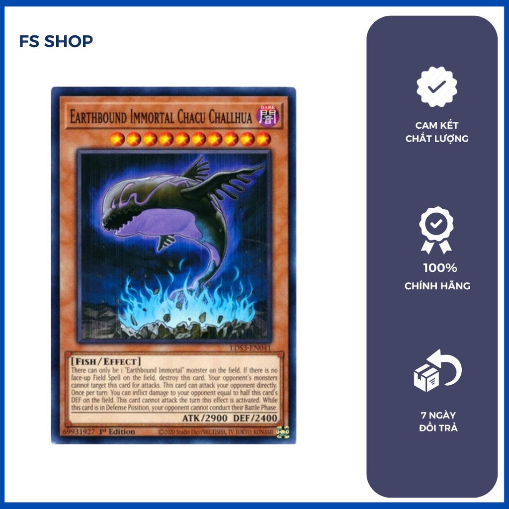 Thẻ bài Yugioh Chính Hãng Set 7 lá EarthBound Immortal