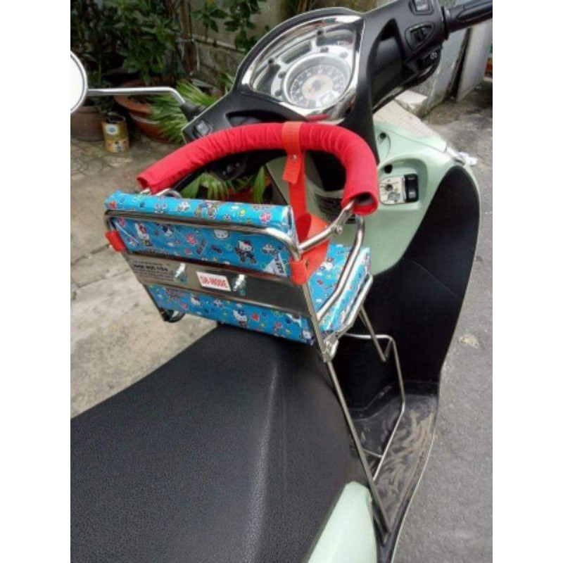 Ghế ngồi xe máy cho bé SH Mode - Janus - Latte có vòng