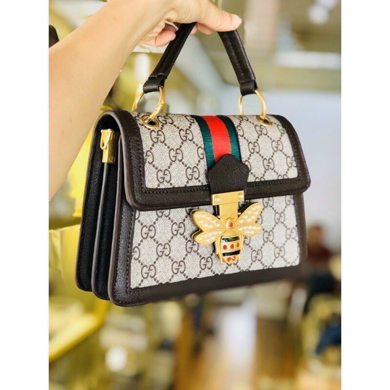 Túi Xách Nữ Khoá Ong, Túi Đeo Chéo Đeo Vai Hoạ Tiết G.C