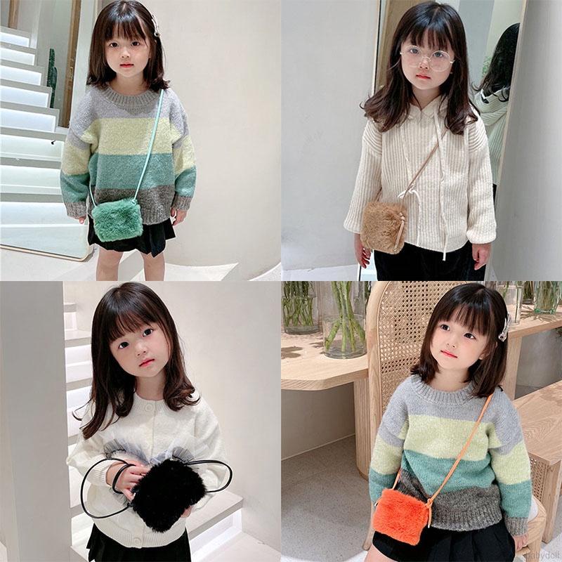 Túi đeo chéo vai bằng vải thời trang Hàn Quốc dễ thương cho bé gái