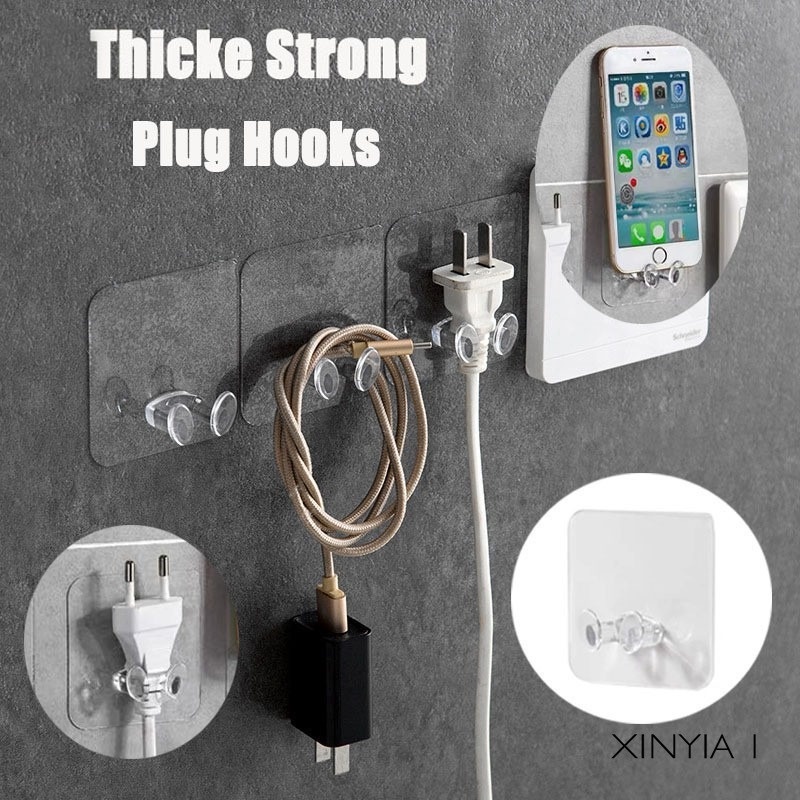Móc treo tường bằng nhựa trong suốt đa chức năng tiện dụng