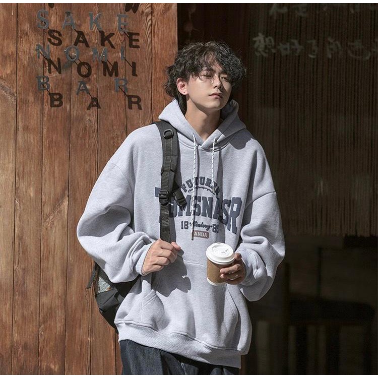 Áo hoodie nam nữ form rộng 2N Unisex nỉ bông khoác ngoài 1885 màu xám/xanh dương/xanh lá