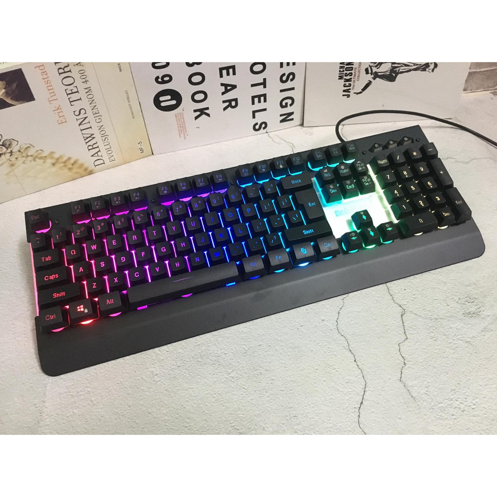 [Mã 267ELSALE hoàn 7% đơn 300K] Bàn phím giả cơ chuyên game Goldtech LK189 led nhiều màu