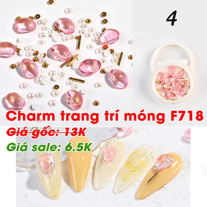 Charm đá, kim loại trang trí móng F718