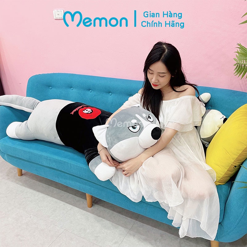 [Mã LIFEMALL2505 giảm 10% đơn 250K] Gấu Bông Chó Husky Siêu To Khổng Lồ Cao Cấp Memon