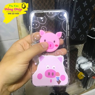 Ốp Lưng Mèo Và Heo Kèm POP