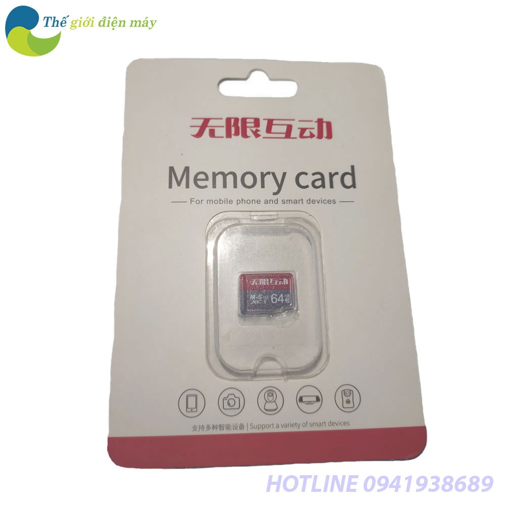 Thẻ nhớ Memory Card 64GB U3 Class 10 - Bảo hành 5 Năm - Shop Thế Giới Điện Máy