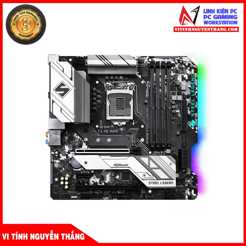 BO MẠCH CHỦ - MAINBOARD ASROCK B460M STEEL LEGEND