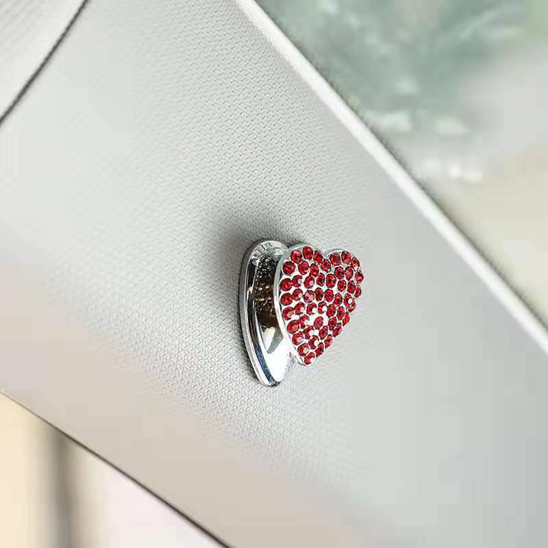 Car Car Interior Supplies Decoration Complete Collection Small Car Hook Adhesive Women's Diamond-Embedded Creative Seat Back Alloy High-End car accessories UwRq