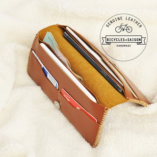 Ví Nữ Cầm Tay Da Bò Thật Handmade