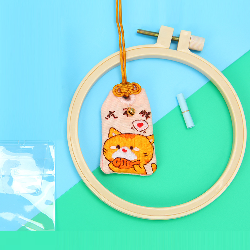 Bộ Kit/Diy Tự Làm Túi Phước Handmade/Túi Thêu Thủ Công Biểu Tượng Hòa Bình/Nghề Thêu