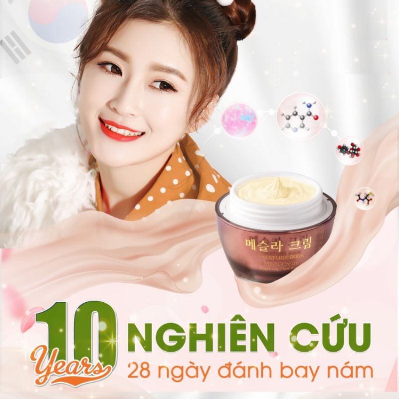 Kem dưỡng trắng da ngừaa nám ,tàn nhang The Nature Book Mesla Cream 50g