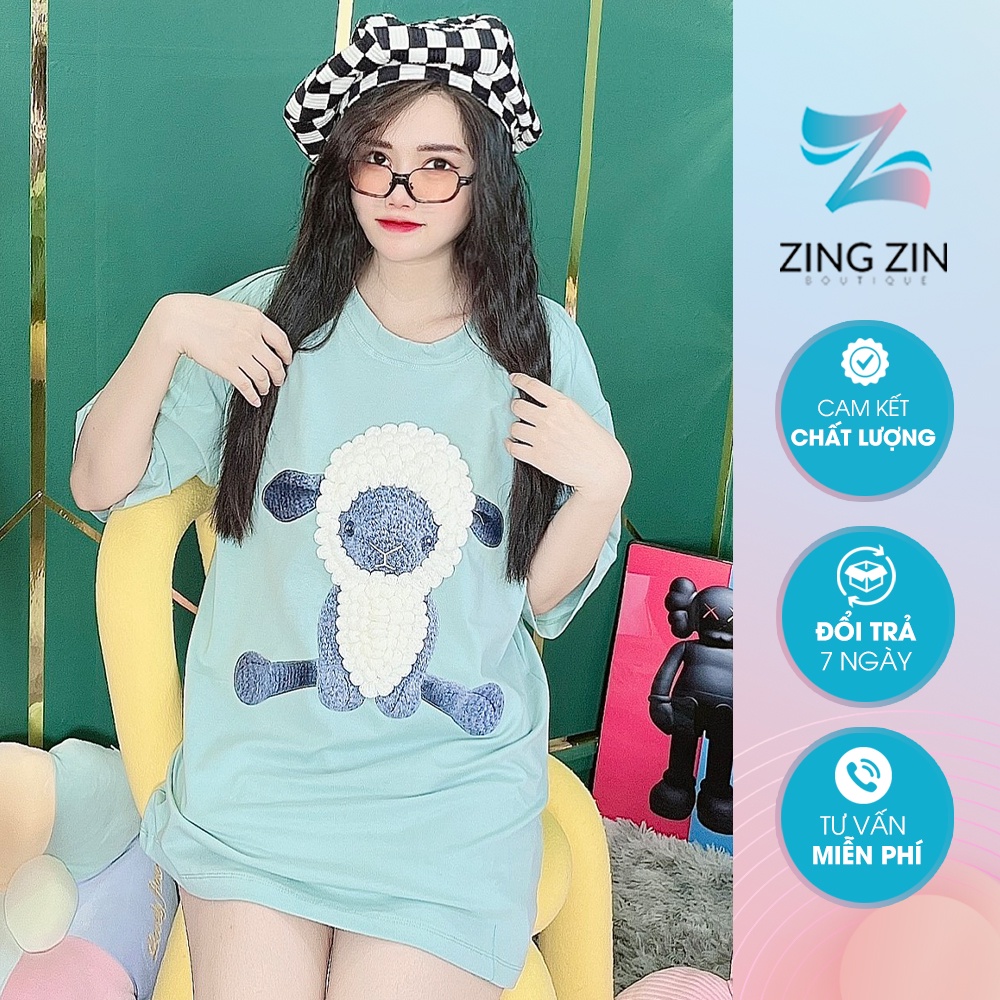 Áo Thun Hình Thêu Nổi Con Cừu Quảng Châu Cao Cấp  - AT20 | BigBuy360 - bigbuy360.vn