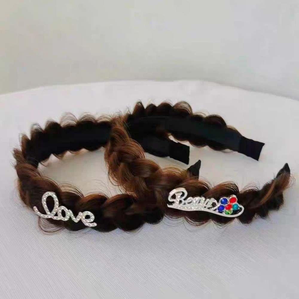 Băng Đô Cài Tóc Handmade Dễ Thương Cho Nữ|Bộ Tóc Giả / Băng Đô Cài Tóc Giả In Chữ Thời Trang