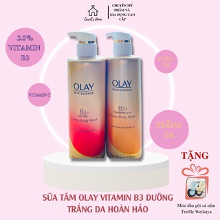 Sữa tắm olay bổ sung vitamin b3, vitamin c dưỡng trắng da 500ml