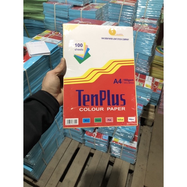 Bìa A4 Tenplus định lượng 160gsm, 100 tờ/gam in bìa hồ sơ ,sách vở …