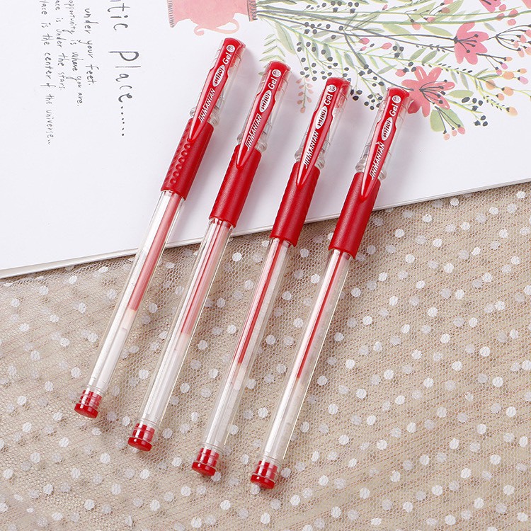 Combo 10 bút mực ngòi 0.5mm gồm 3 màu Đen Xanh Đỏ viết êm tay, dành cho học sinh, nhân viên văn phòng MH: 700210056