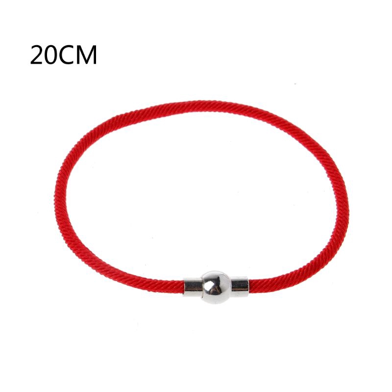 Vòng tay bện màu đỏ/đen có khóa nam châm thời trang