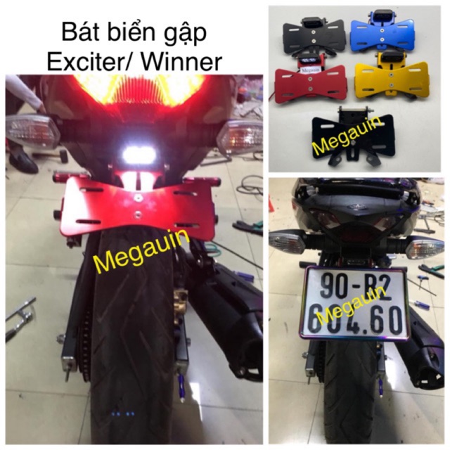 Bát biển số gập Led Exciter / Winner (Pát biển gập 2 chiều)