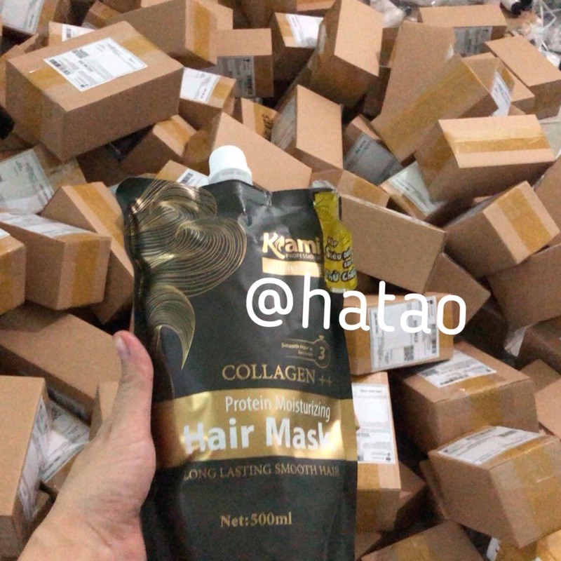 Hấp siêu dưỡng collagen Kami siêu mềm mượt túi 500g