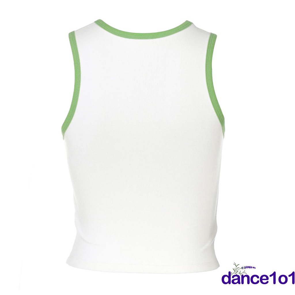 Áo tank top cổ tròn in chữ thời trang cá tính cho nữ