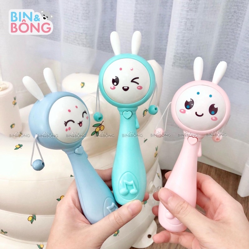 XÚC XẮC Thỏ 🐰PHÁT NHẠC KẾT HỢP GẶM NƯỚU CẦM TAY CHO BÉ HÀNG CAO CẤP