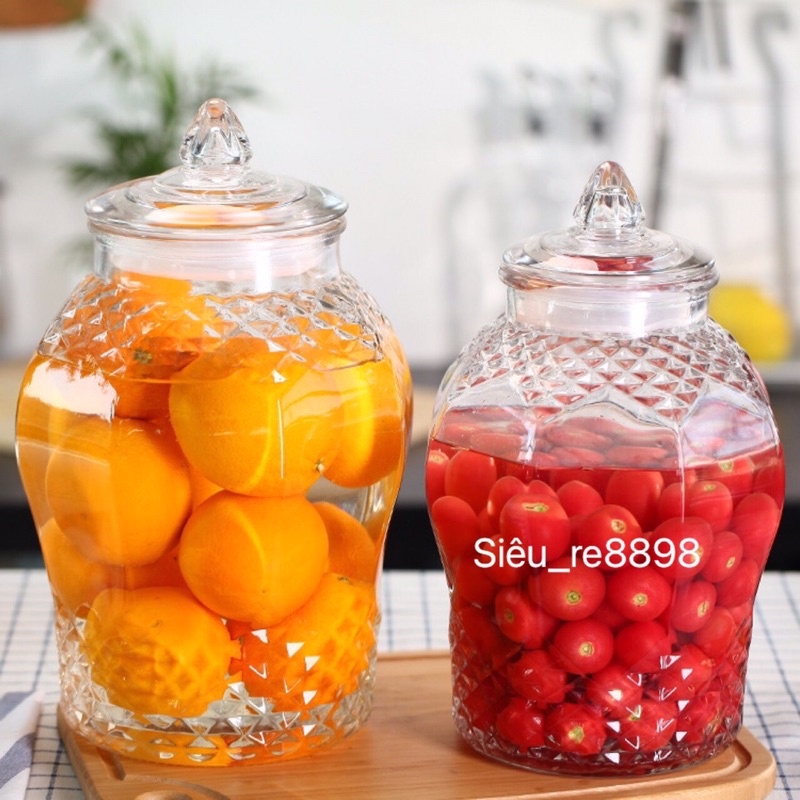Bình Thuỷ Tinh 8833/ 3 Lít, 6 Lít, 8 Lít, 10 Lít, 15 Lít , 20 Lít Có Vòi và Không Vòi