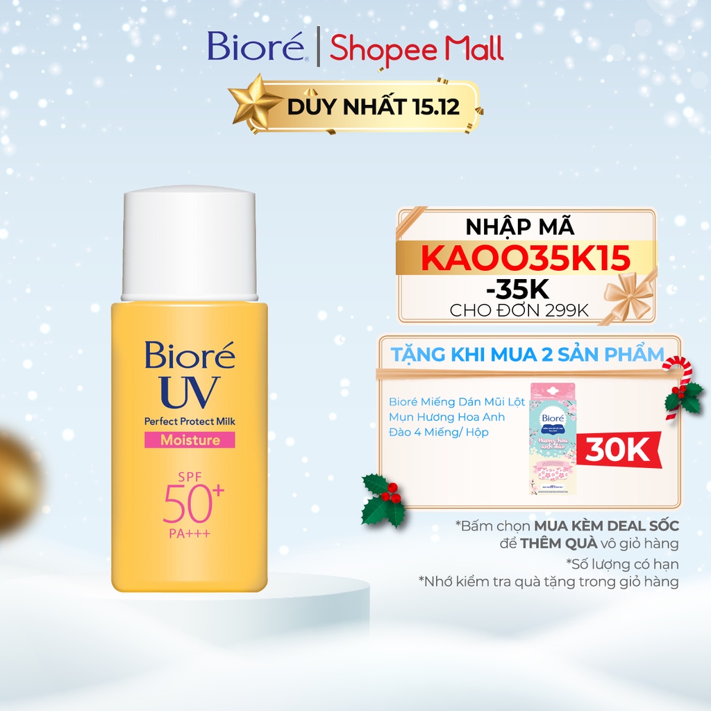 Bioré Sữa Chống Nắng Bảo Vệ Hoàn Hảo DƯỠNG ẨM Biore UV SPF50+/PA+++ 25ML