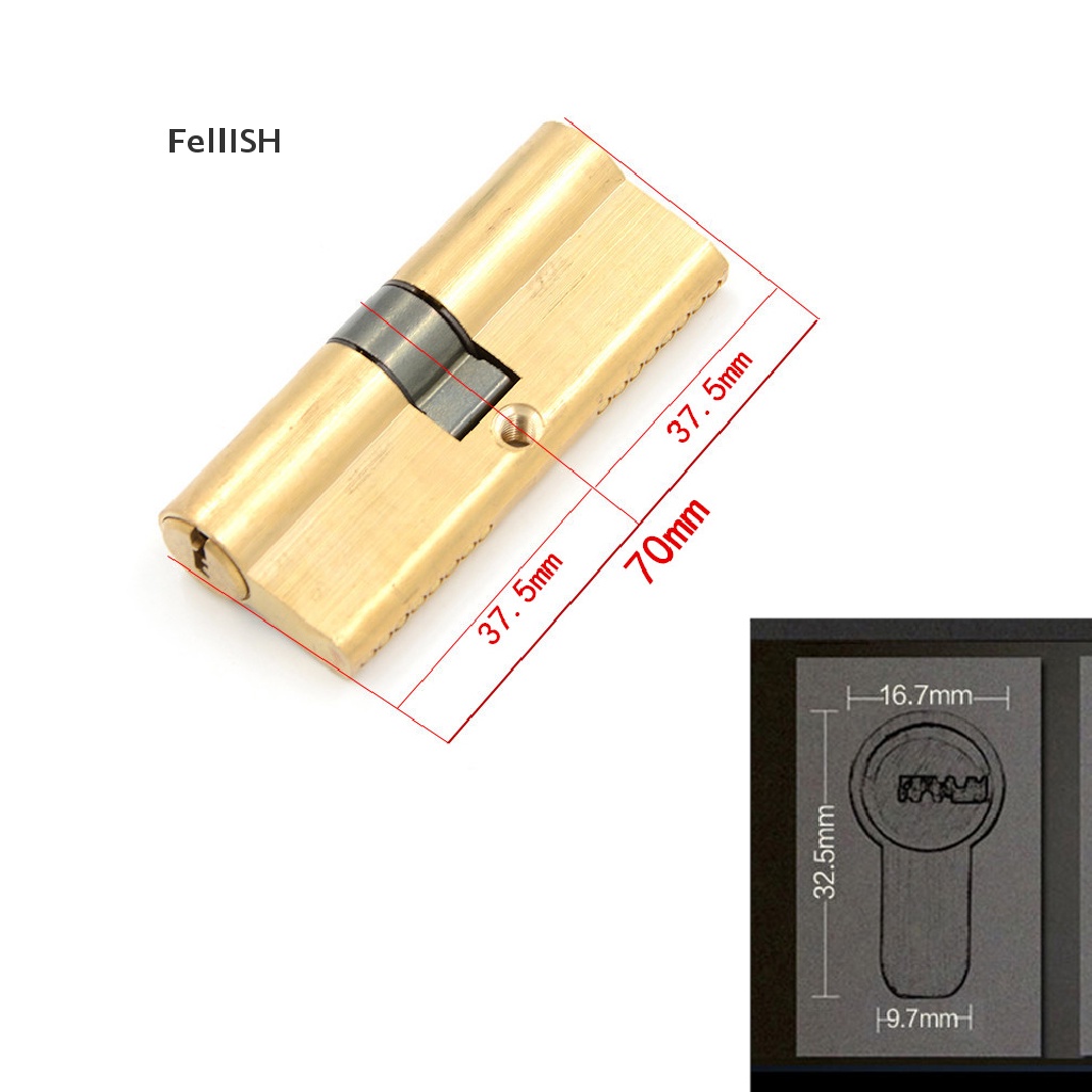 Ổ Khóa Cửa Hình Trụ Bằng Đồng Thau 75MM 37.5 / 37.5 439br