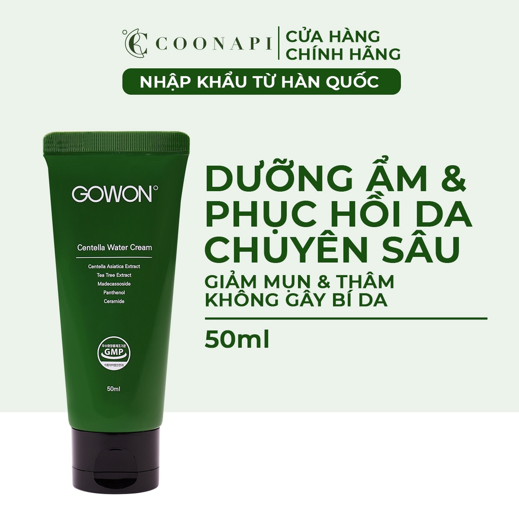 Kem Dưỡng Rau Má Phục Hồi Da Chuyên Sâu, Cải Thiện Mụn Và Thâm Mụn Gowon Centella Water Cream