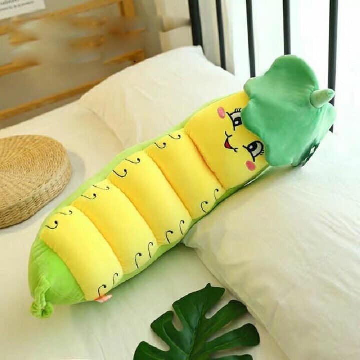 Thú Bông Sâu Lá,Gối Ôm Hình Sâu Siêu Dễ Thương - Hàng Loại 1 siêu mềm mịn