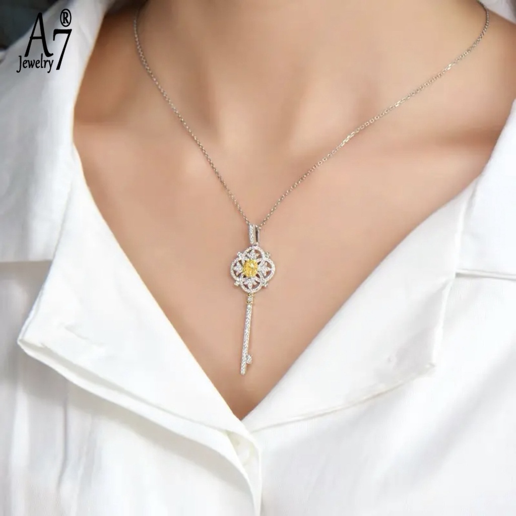 Móc Khóa Đính Kim Cương Giả Màu Vàng A7 Sang Trọng