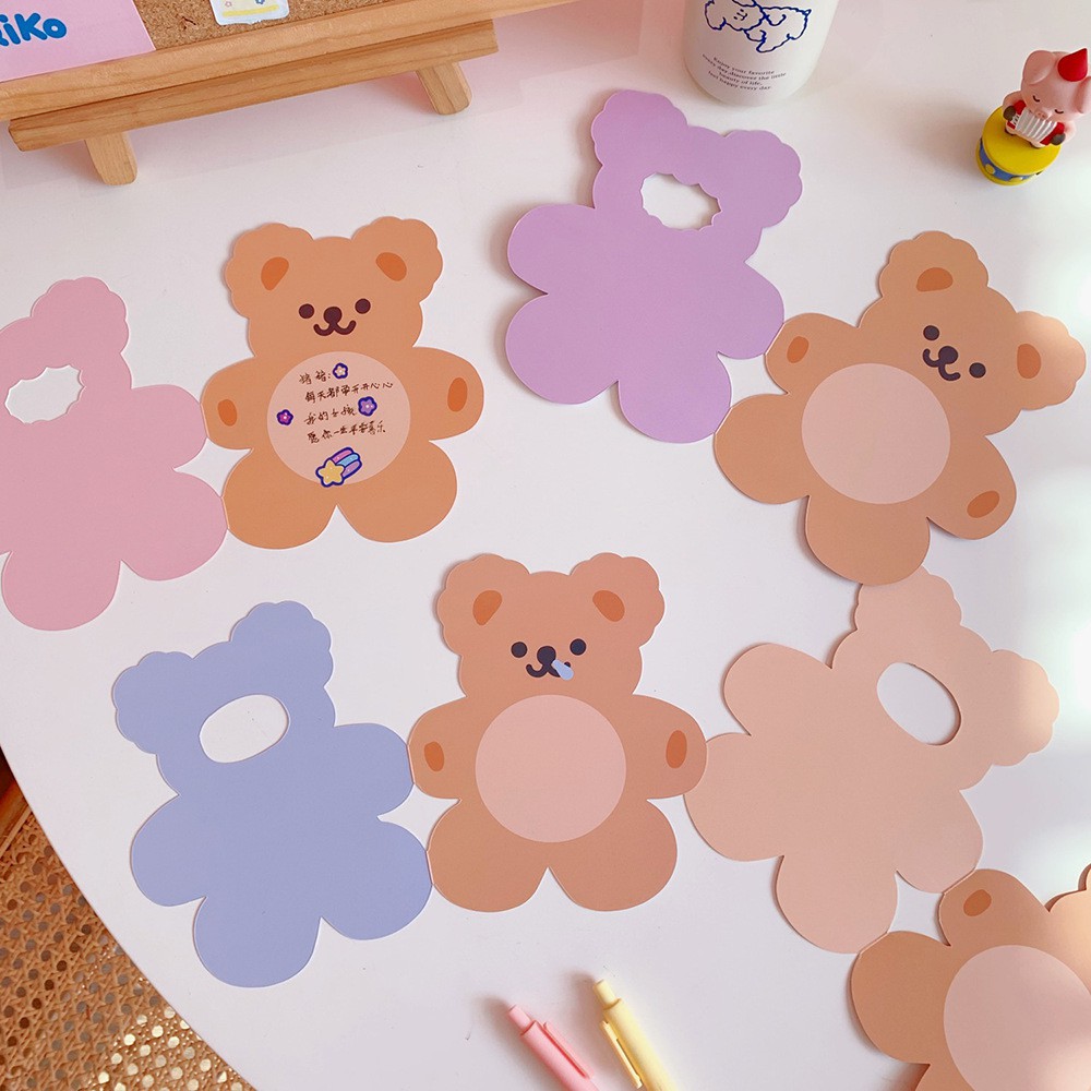 Thiệp Gấp Ghi Lời Chúc Hình Gấu Cute Bear