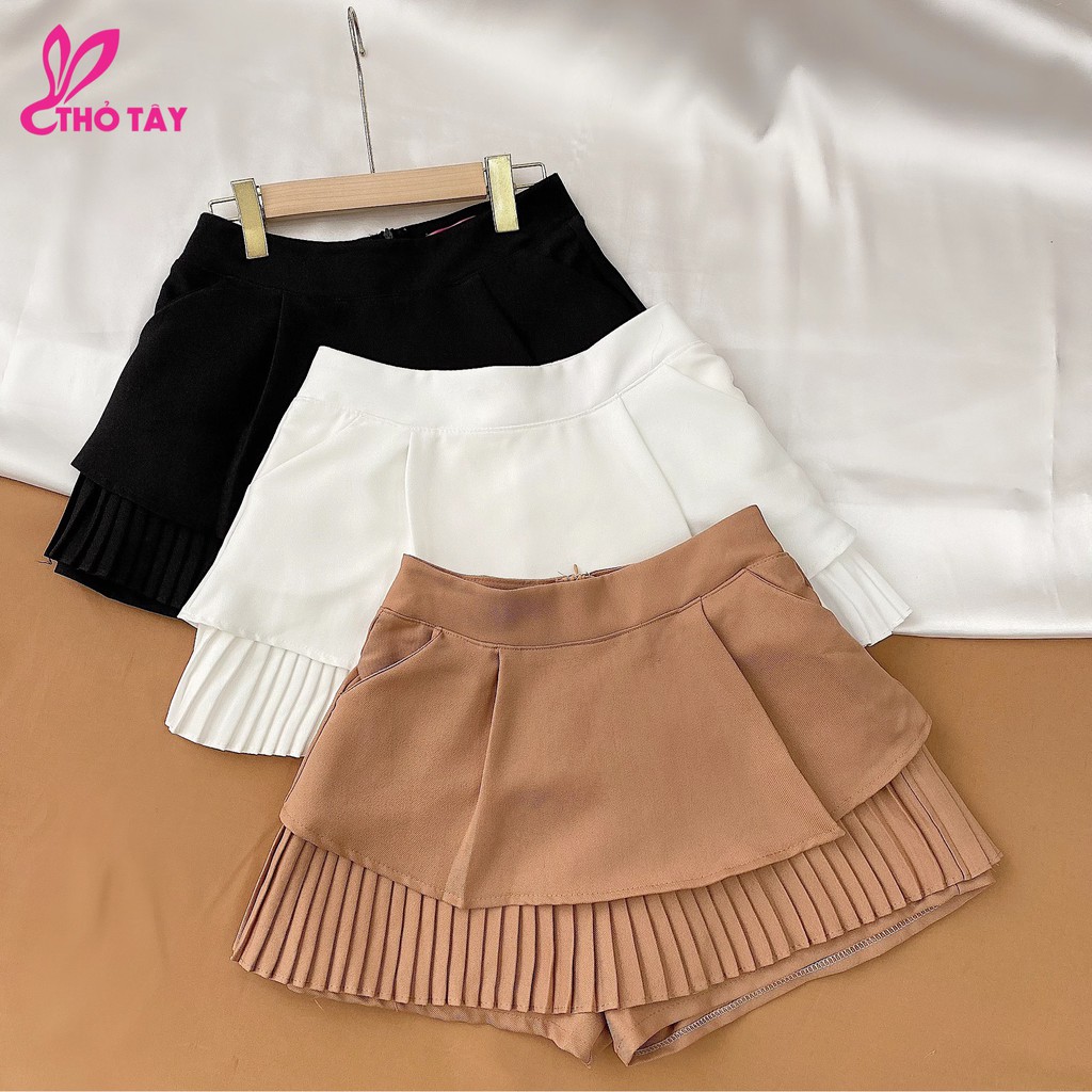 [Mã WABRLOW5 giảm 15% đơn 300K] Chân Váy Xếp Li Hai Tầng THỎ TÂY CV215B58