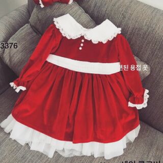 <SALE> VÁY NHUNG ĐỎ DIỆN NOEL/TẾT