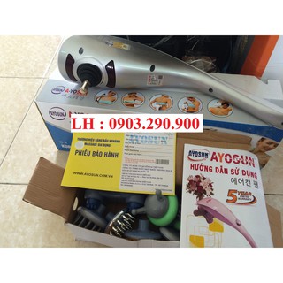 [CHÍNH HÃNG 100%] Máy massage 11 đầu Ayosun Hàn Quốc rung đấm massage hồng ngoại