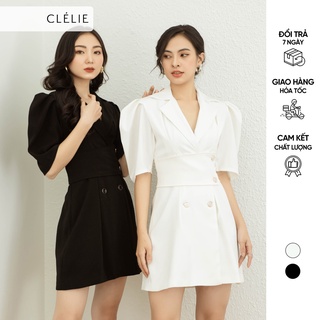 Đầm nữ cotton tay lỡ họa tiết trơn | CRYSTAL DRESS - CLÉLIE