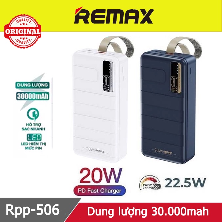 Sạc dự phòng Remax RPP-506 30.000mah ♥️Freeship♥️ Pin sạc dự phòng Remax Sạc nhanh 3.0
