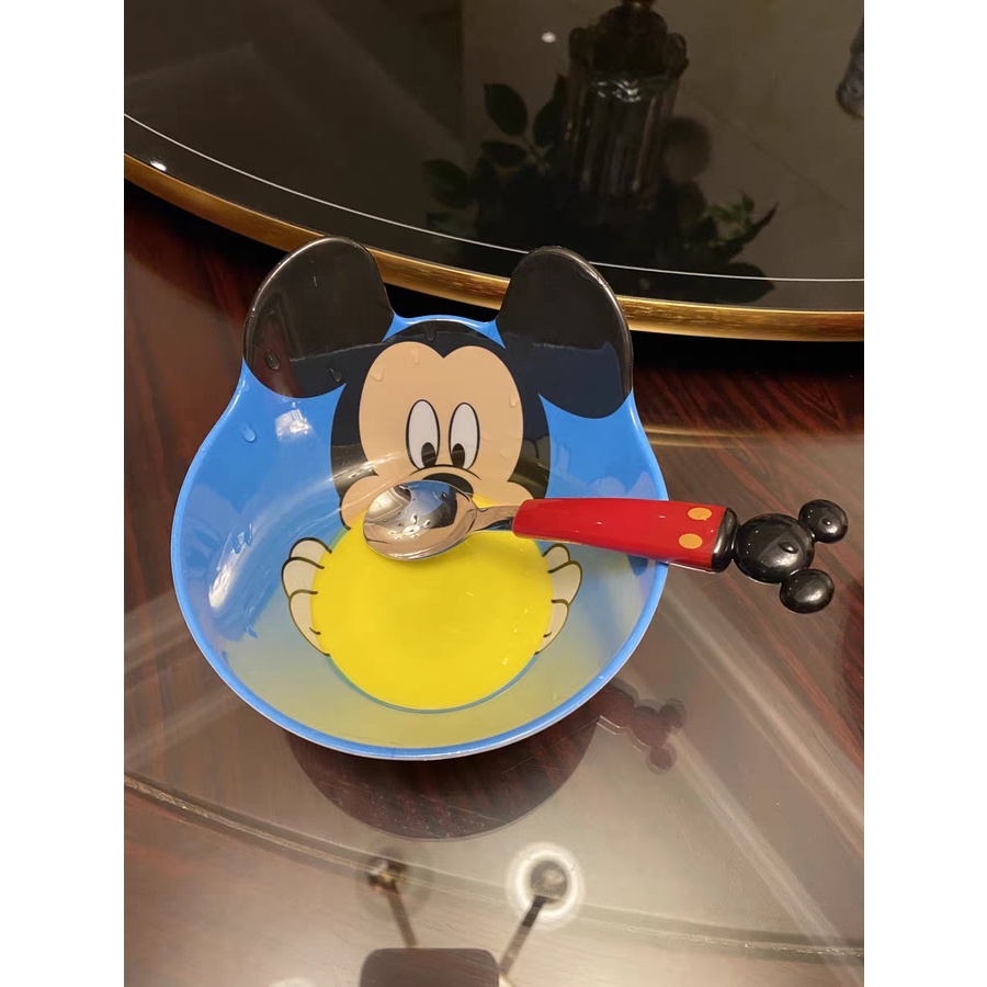 Chén tô ăn dặm nhựa melamine cho trẻ em Disney Frozen Mickey Minnie Car Mcqueen Princess Sulley Mike Donlad Elsa