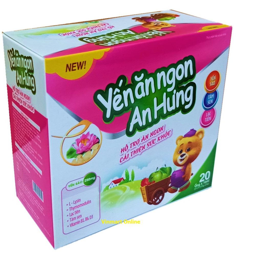 Yến Ăn Ngon An Hưng- Bổ sung DHA, Taurin, Vitamin Và Khoáng Chất Giúp Ăn Ngon, Tăng Cường Hấp Thụ Dưỡng Chất