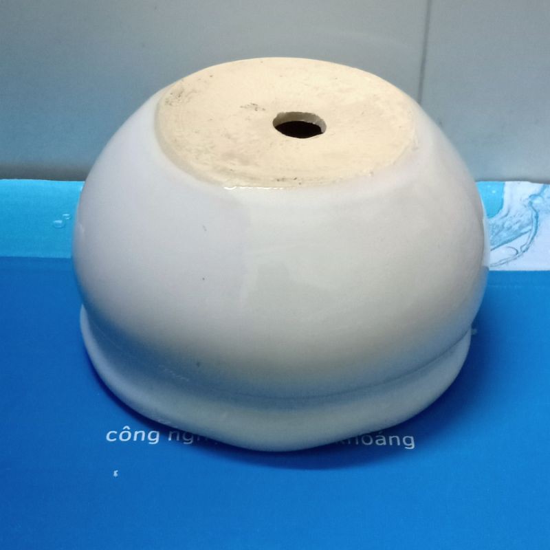 Chậu Sứ Miệng Bèo để bàn - KT: R.12 x C.7 x Đ.7.5cm