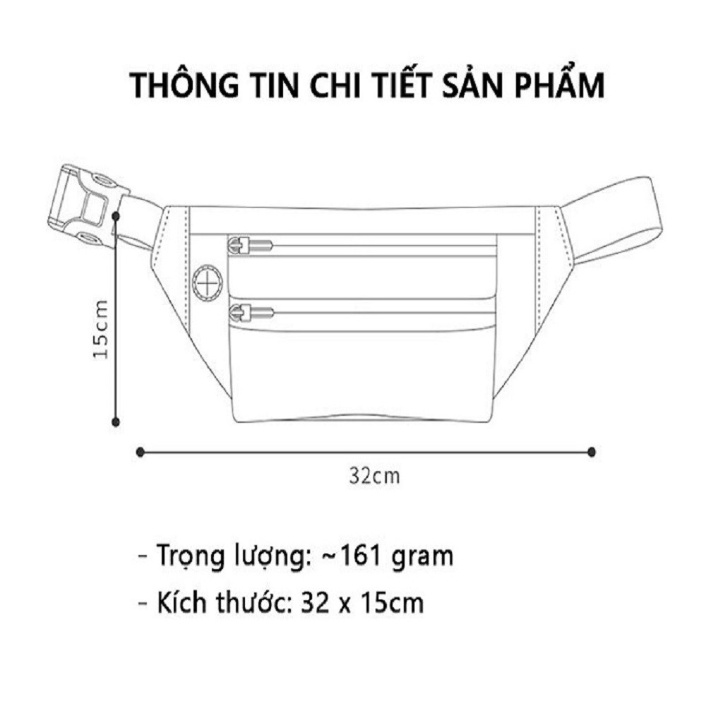 Túi Đeo Chéo Mềm Mại Chống Nước, Túi Đeo Bao Tử Thể Thao Chống Nước Phù Hợp Cho Cả Nam Và Nữ